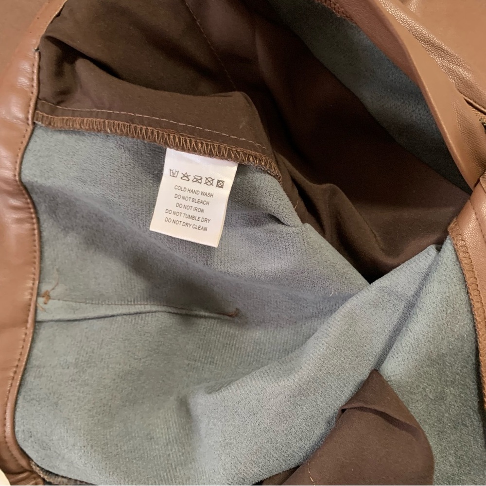 Meshki Tyra Faux Leather Pants in brown Size Small #leather pant - Picture 8 of 8